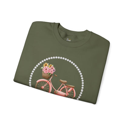 Boujee Bicycle Bouquet - Heavy Blend™ Dark Colors Crewneck Sweatshirt