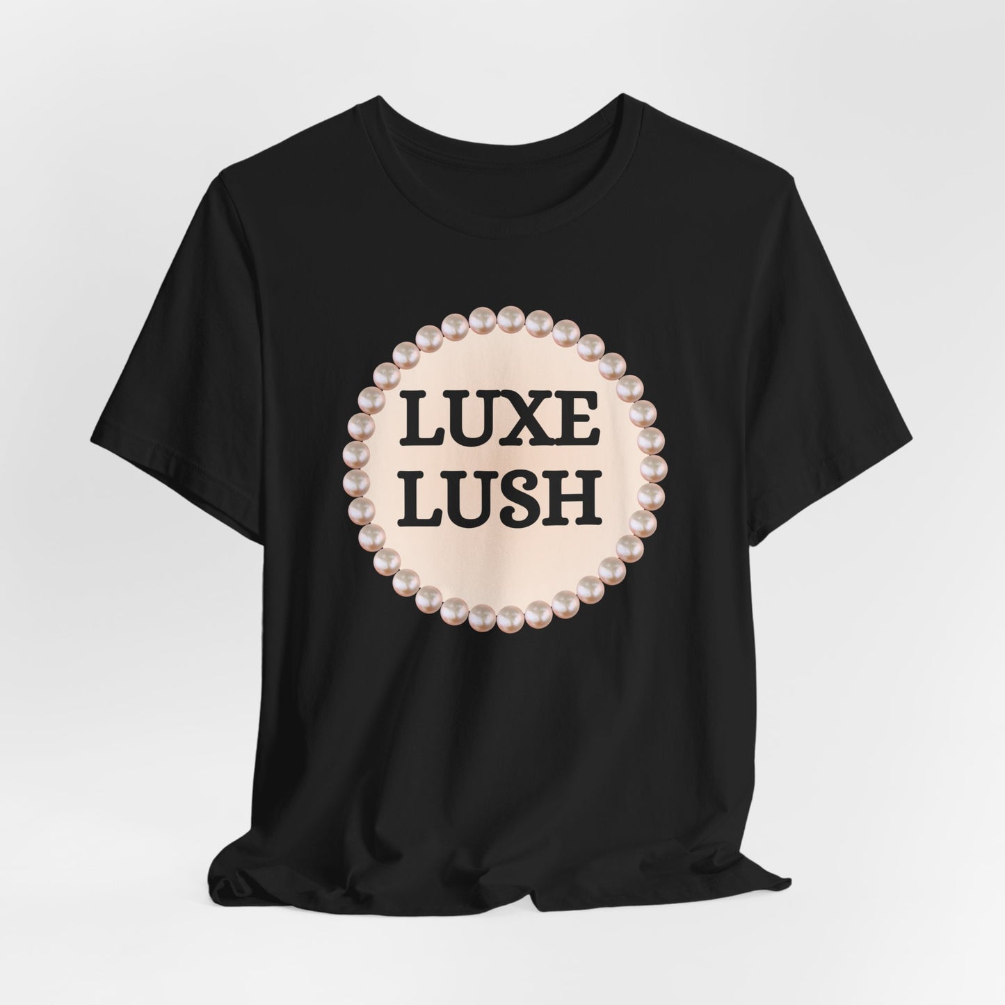 Luxe Lush Pearl-Framed Statement Tee