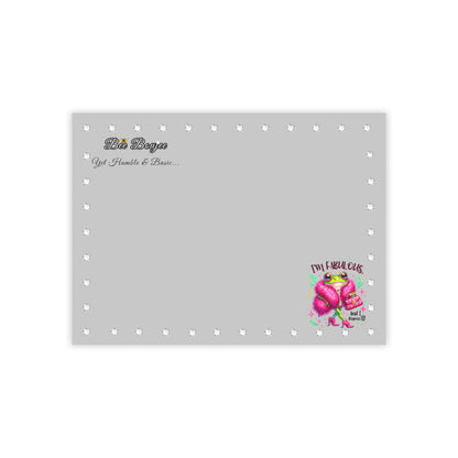 Bee Boujee DIAMONDS Fabulous Froggie - Post-it® Note Pad GREY 8x6