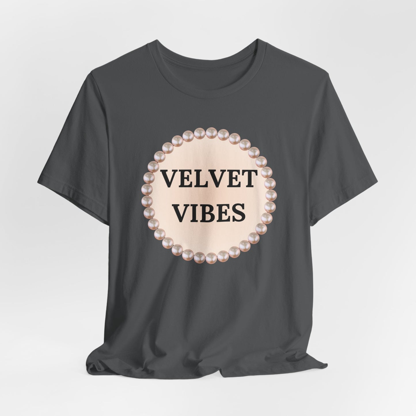 Velvet Vibes Pearl-Framed Luxe Tee