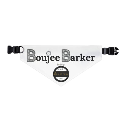 Boujee Barker Bandana WHITE - Pet Collar EXTRA LARGE