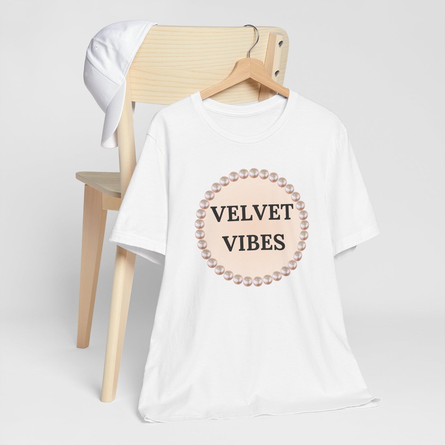 Velvet Vibes Pearl-Framed Luxe Tee