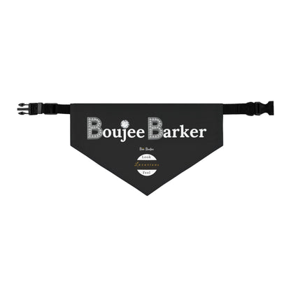 Boujee Barker Bandana BLACK - Pet Collar LARGE