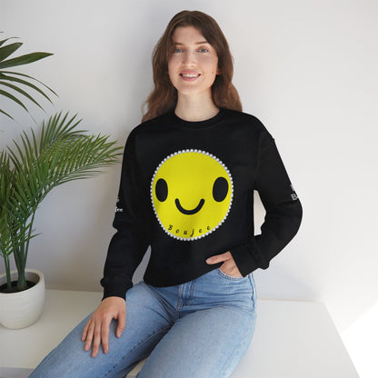 Boujee Smiley Face Yellow - Heavy Blend™ Dark Colors Crewneck Sweatshirt