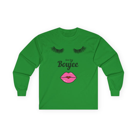 Low Key Boujee Lash & Lips Long-Sleeve Tee