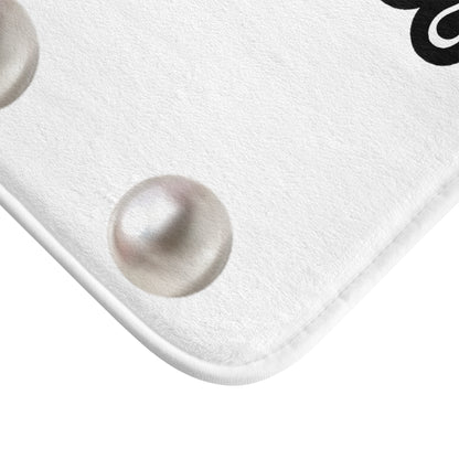Feeling Boujee - Bath Mat WHITE with PEARLS
