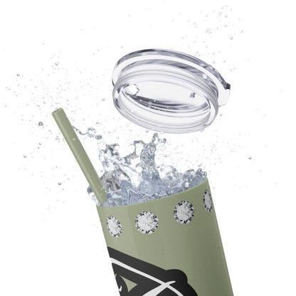 Boujee Yet Humble & Basic in DIAMONDS - Skinny Tumbler with Straw, 20oz