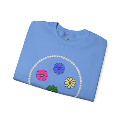 Boujee Mini Flowers in Diamonds Heavy Blend™ Light Colors Crewneck Sweatshirt