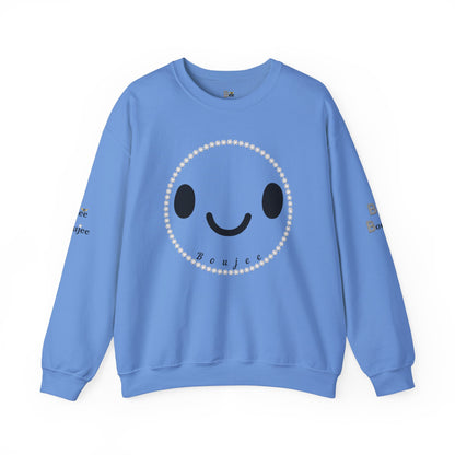 Boujee Smiley Face - Heavy Blend™ Light Colors Crewneck Sweatshirt