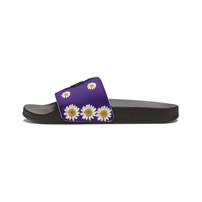 Bee Boujee - DARK PURPLE Flowers Women's Removable-Strap Sandals