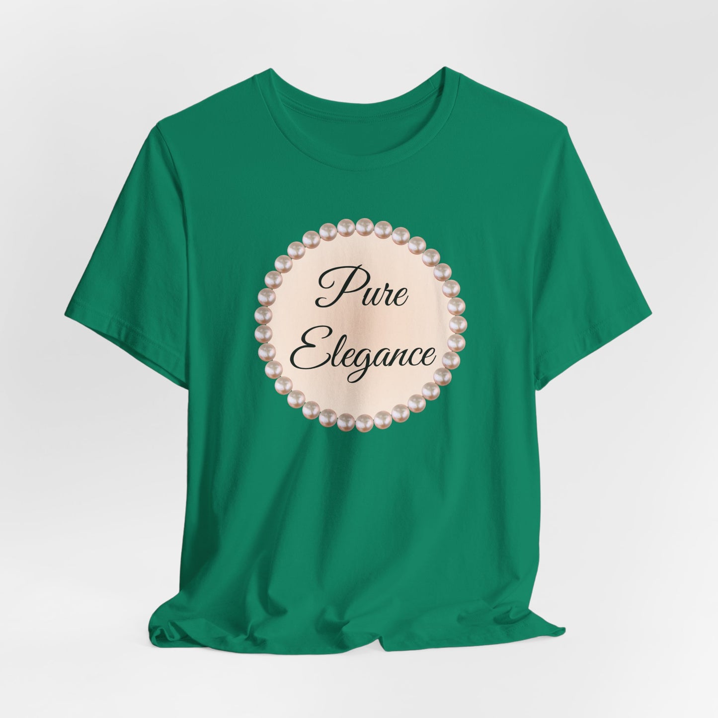 Pure Elegance Pearl-Framed Jersey Tee