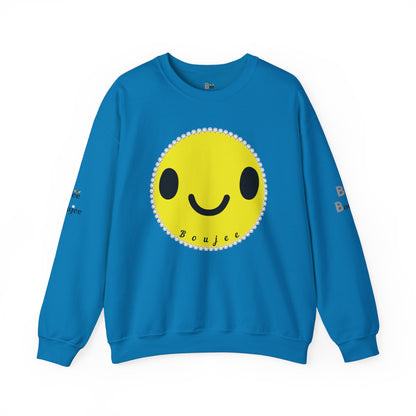Boujee Smiley Face Yellow - Heavy Blend™ Light Colors Crewneck Sweatshirt