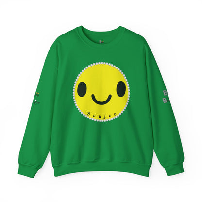 Boujee Smiley Face Yellow - Heavy Blend™ Light Colors Crewneck Sweatshirt