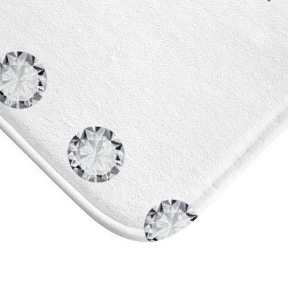 Beeing Boujee - Bath Mat WHITE with DIAMONDS