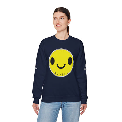 Boujee Smiley Face Yellow - Heavy Blend™ Dark Colors Crewneck Sweatshirt