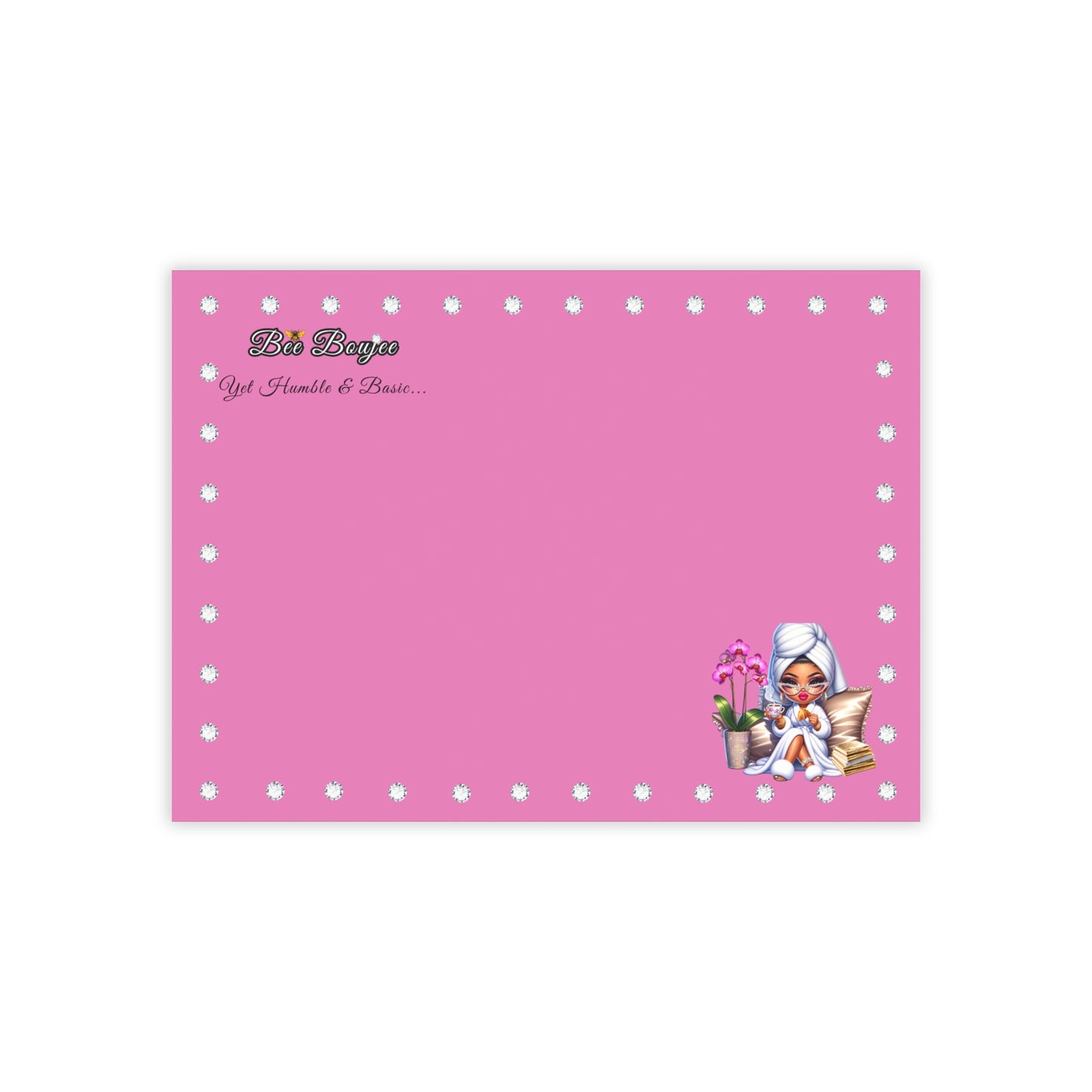 Bee Boujee DIAMONDS Spa 01 - Post-it® Note Pad PINK 8x6