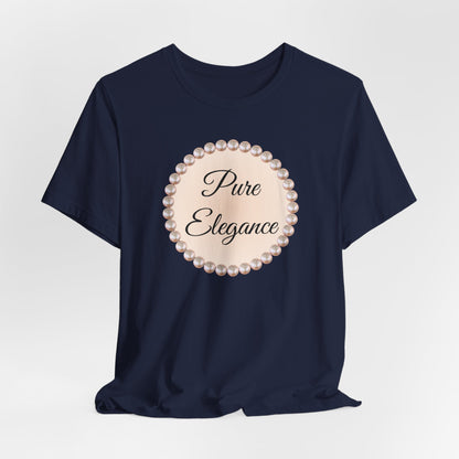 Pure Elegance Pearl-Framed Jersey Tee