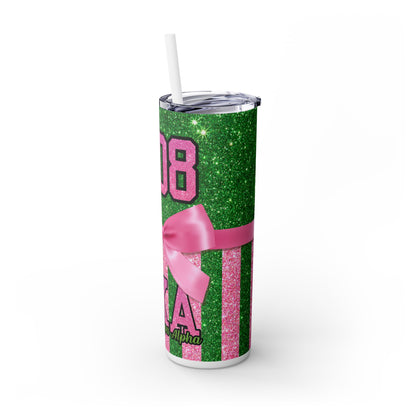 Boujee Sorority - Skinny Tumbler with Straw, 20oz