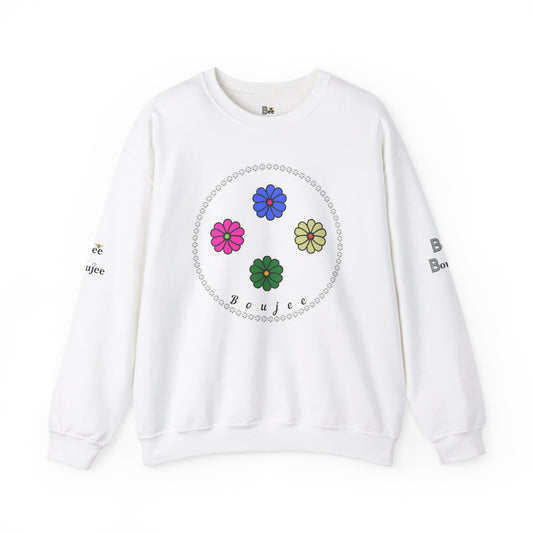 Boujee Mini Flowers in Diamonds Heavy Blend™ Light Colors Crewneck Sweatshirt