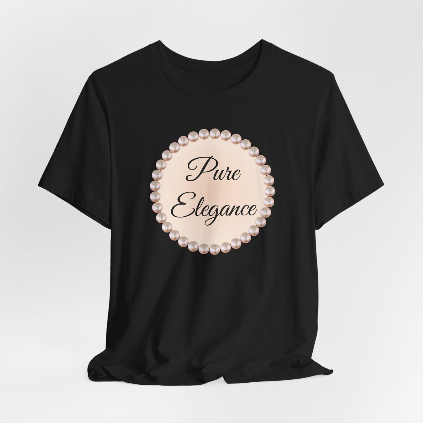 Pure Elegance Pearl-Framed Jersey Tee