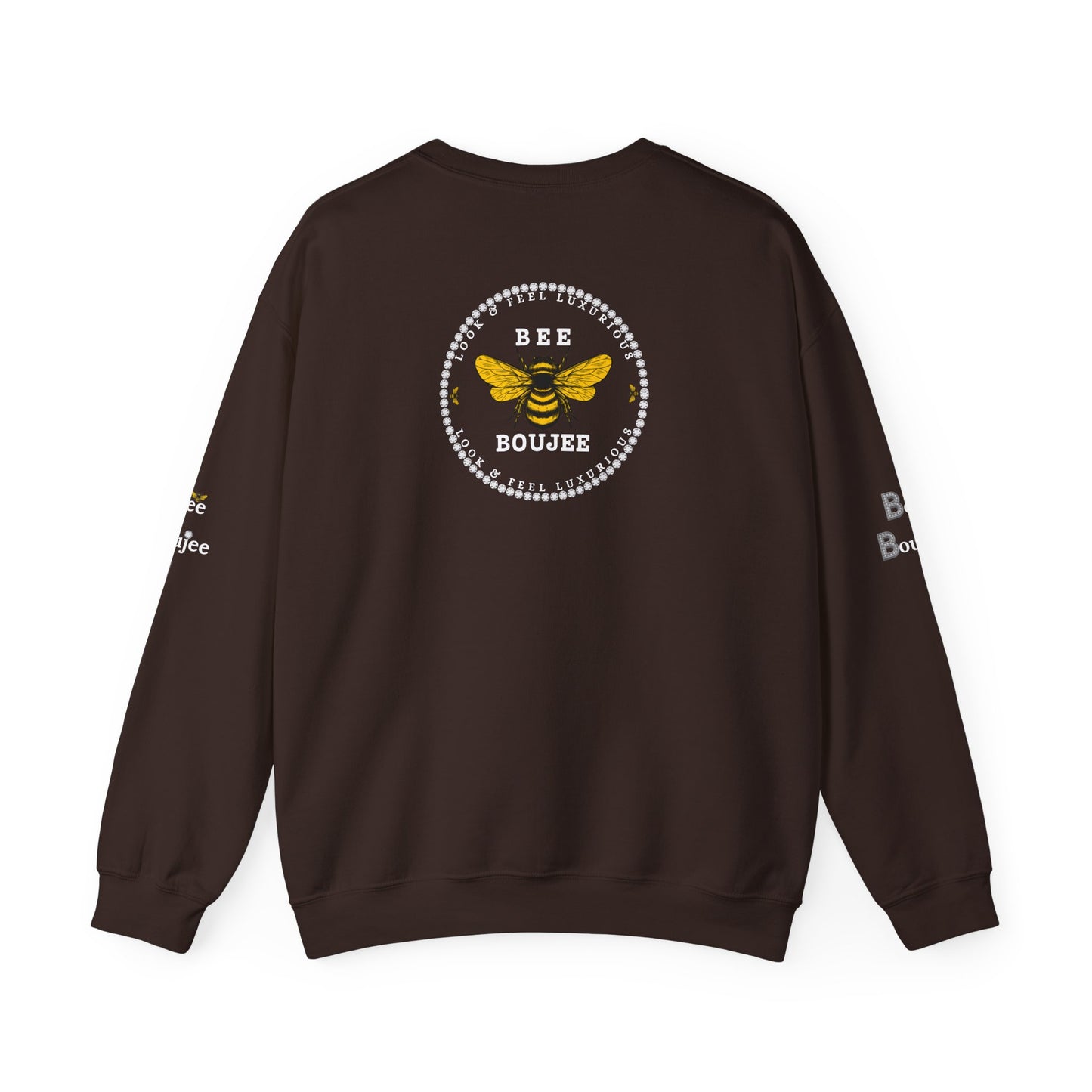 Living A Boujee Wife Life My Husband Spoils Me - Heavy Blend™ Dark Colors Crewneck Sweatshirt