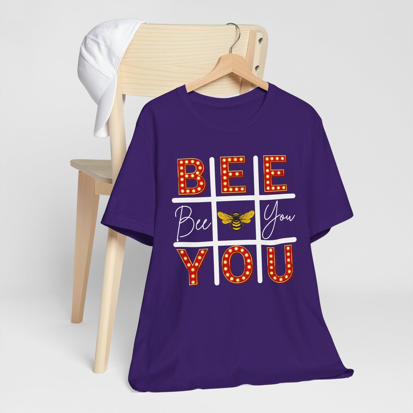 Bee You Marquee Tic-Tac-Toe Tee Dark Tee