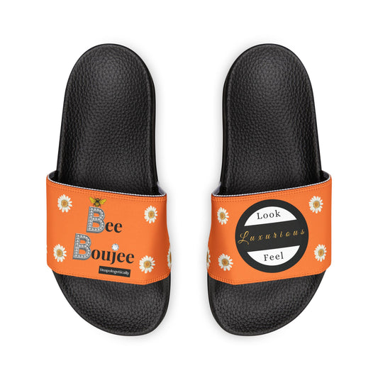 Bee Boujee - ORANGE Flowers Women's Removable-Strap Sandals