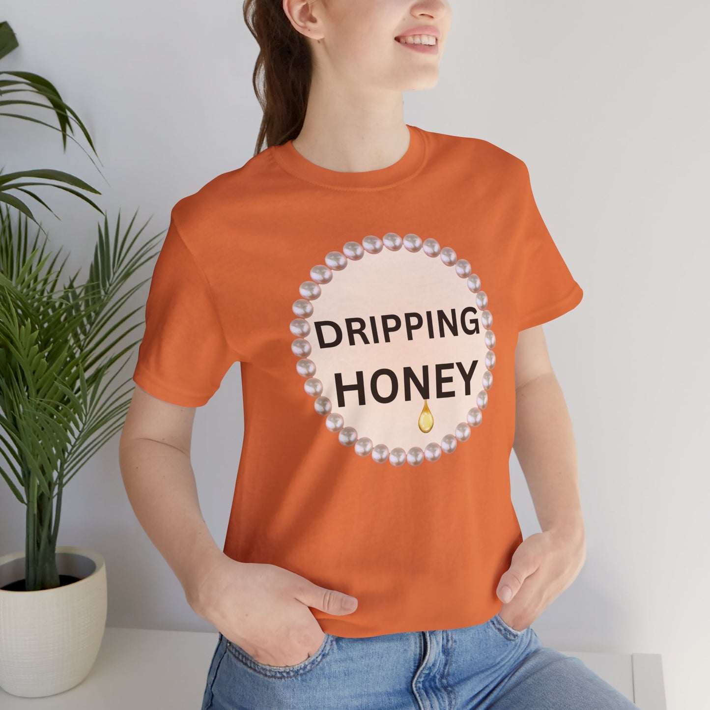 Dripping Honey Pearl-Framed Luxe Tee