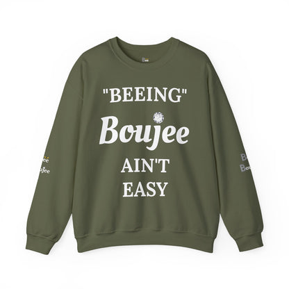 "Beeing" Boujee Ain't Easy- Heavy Blend™ Dark Colors Crewneck Sweatshirt