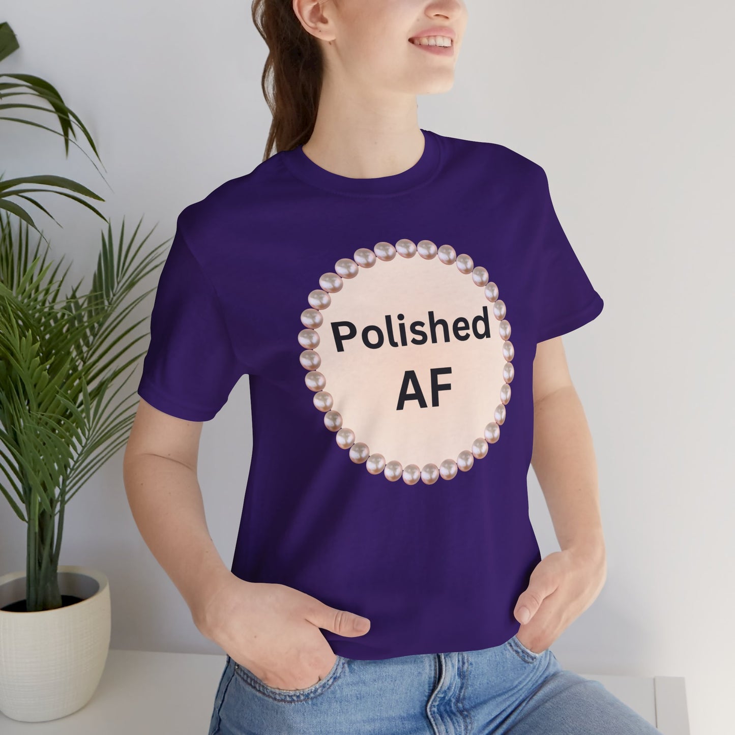 Polished AF Pearl-Framed Statement Tee