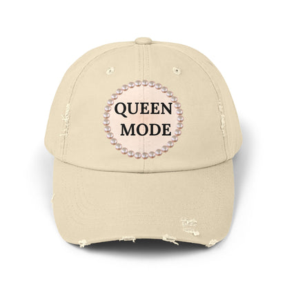 Queen Mode - Distressed Pearl-Emblem Cap