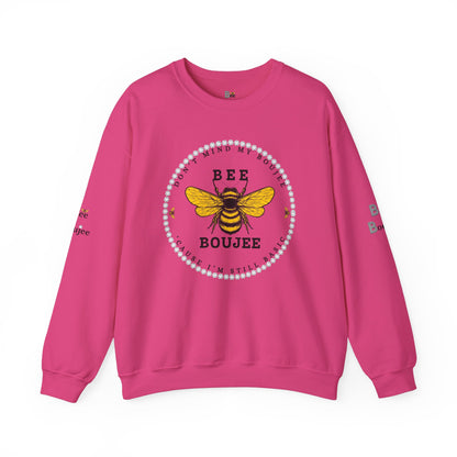 Don't Mind My Boujee 'Cause I'm Still Basic - Heavy Blend™ Light Colors Crewneck Sweatshirt
