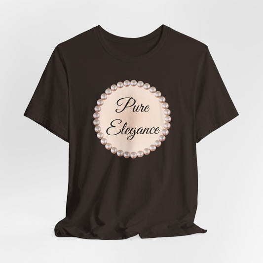 Pure Elegance Pearl-Framed Jersey Tee