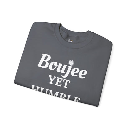 Boujee Yet Humble & Basic - Heavy Blend™ Dark Colors Crewneck Sweatshirt