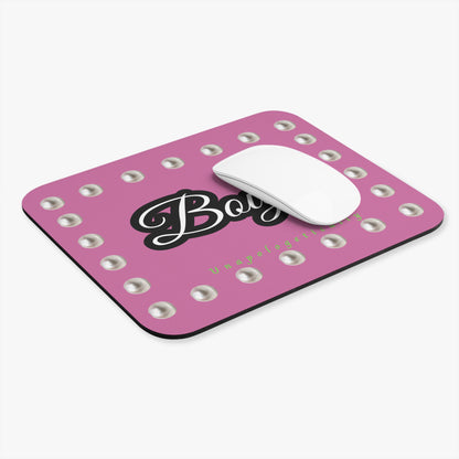 Boujee in Pearls Mouse Pad PINK (Rectangle)