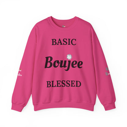 Basic Boujee Blessed - Heavy Blend™ Light Colors Crewneck Sweatshirt
