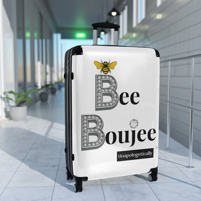Bee Boujee Luggage - WHITE