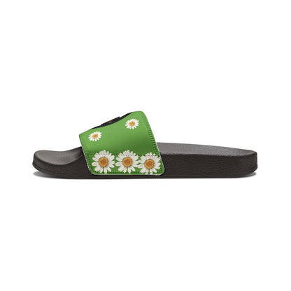 Bee Boujee - GREEN Flowers Women's Removable-Strap Sandals