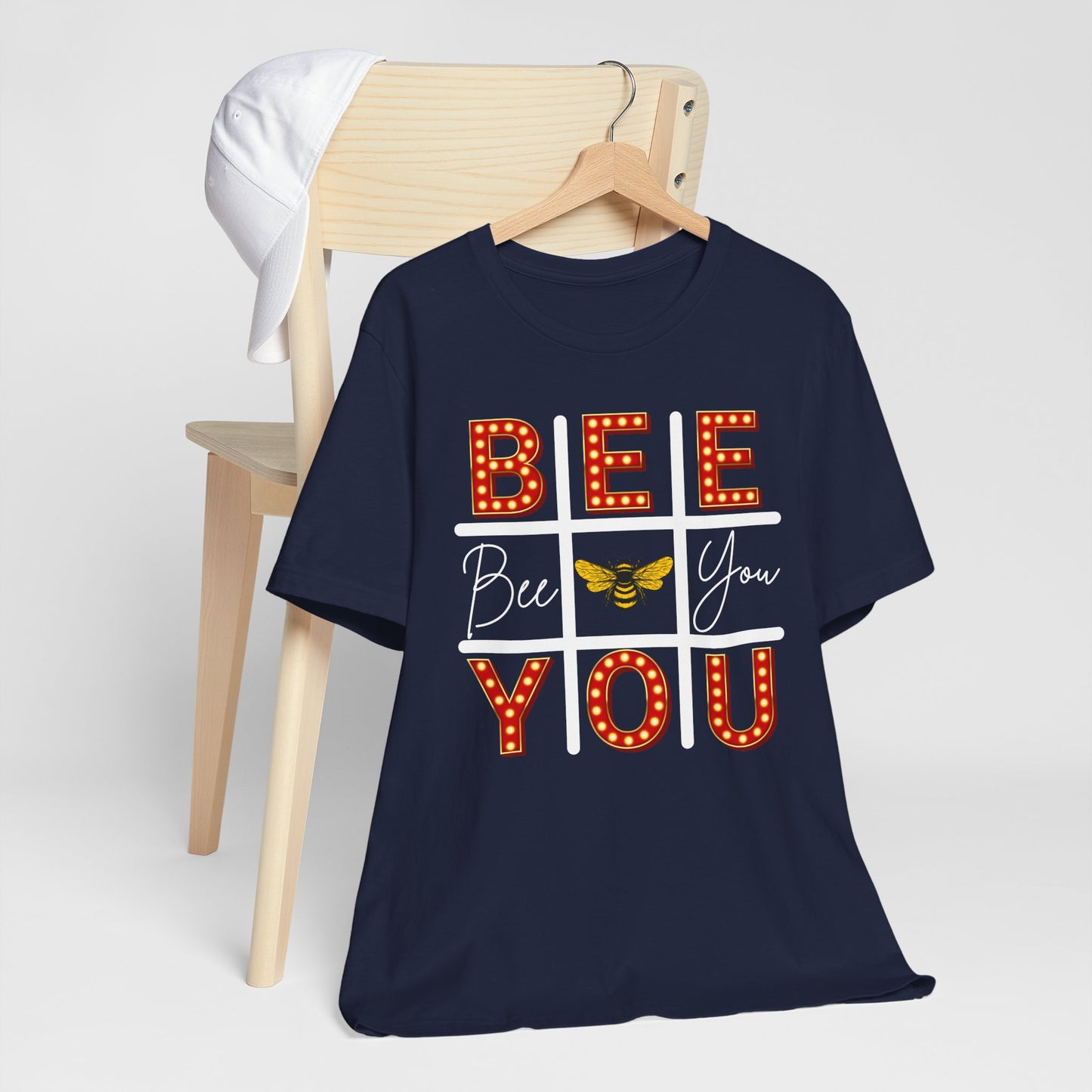 Bee You Marquee Tic-Tac-Toe Tee Dark Tee