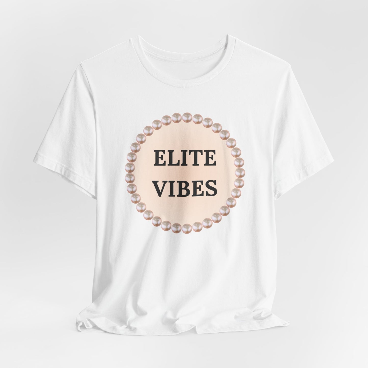 Elite Vibes Pearl-Framed Statement Tee
