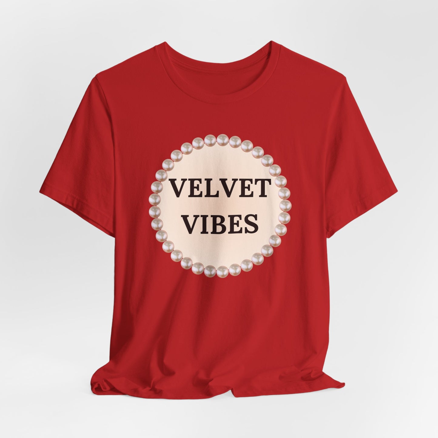 Velvet Vibes Pearl-Framed Luxe Tee