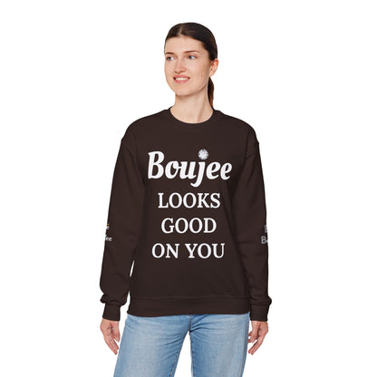 Boujee Looks Good On You - Heavy Blend™ Dark Colors Crewneck Sweatshirt