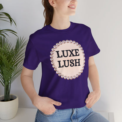 Luxe Lush Pearl-Framed Statement Tee