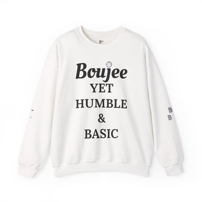 Boujee Yet Humble & Basic - Heavy Blend™ Light Colors Crewneck Sweatshirt