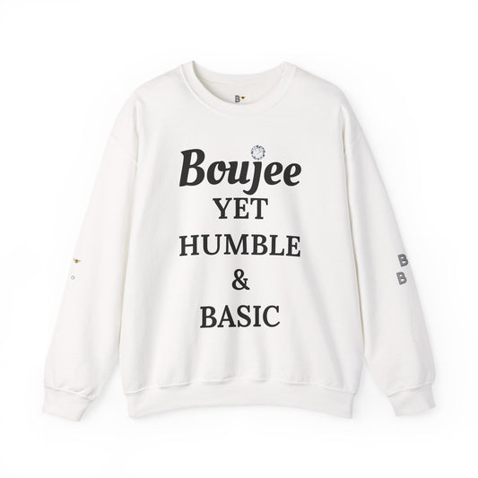 Boujee Yet Humble & Basic - Heavy Blend™ Light Colors Crewneck Sweatshirt
