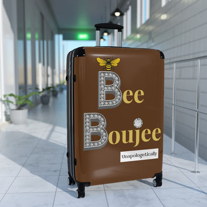 Bee Boujee Luggage - DARK BROWN