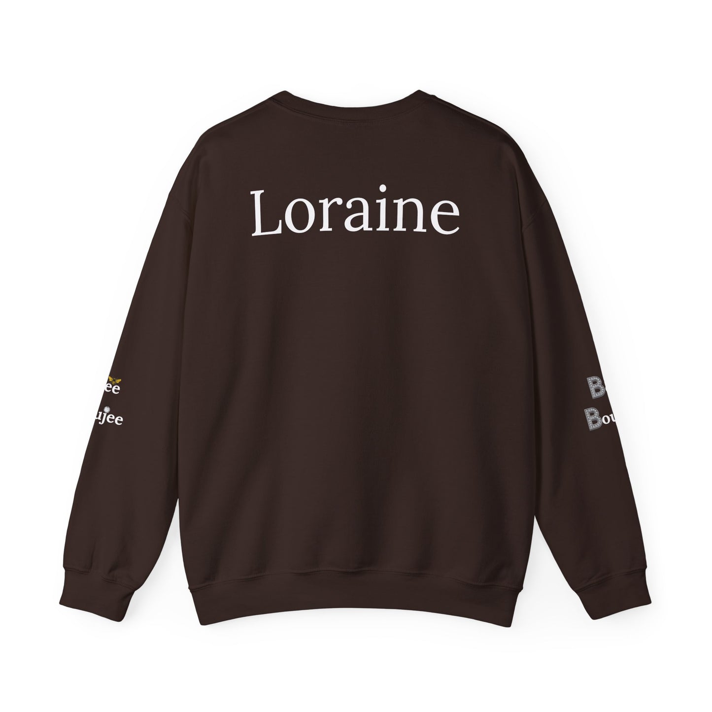 Bee Boujee - Boujee Smiley Face Turquoise in Diamonds Heavy Blend™ Dark Colors Crewneck Sweatshirt
