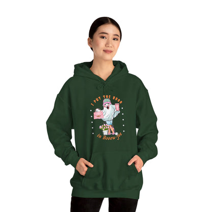 Halloween Booo in Boooujee Heavy Blend™ Hooded Sweatshirt - FAIR SKIN TONE