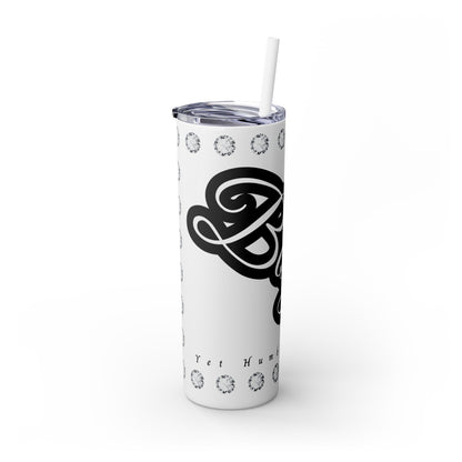 Boujee Yet Humble & Basic in DIAMONDS - Skinny Tumbler with Straw, 20oz