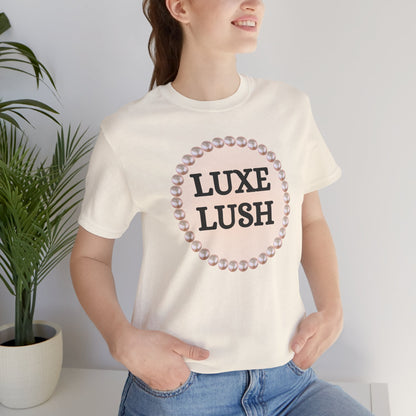 Luxe Lush Pearl-Framed Statement Tee